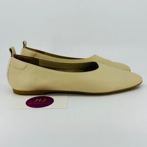 Everlane Women's The Day Glove Cream Ivory Leather Slip On Ballet Flats Size 6.5